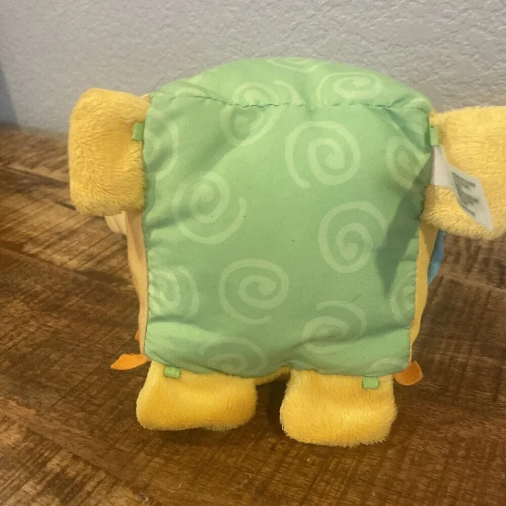 Fisher Price Lion Plush Baby Cube Butterfly Mirror Rattle Crinkle Toy 2011